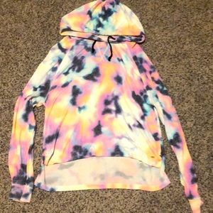 Colorful cropped thin hoodie